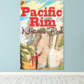 Pacific Rim Canada National Park vakantion Poster Canvas Afdruk (Insitu (Houten vloer))