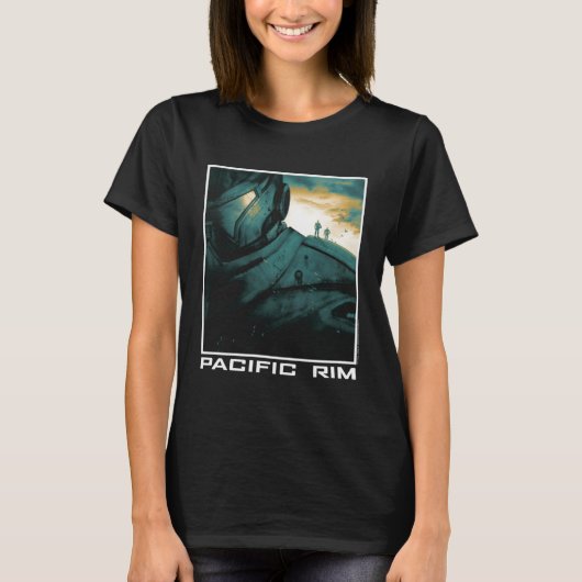 Pacific Rim Gold & Blue Poster T-shirt (Voorkant)