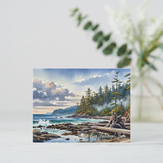 Pacific Rim National Park Canada Reizen Feestdagenkaart (Staand voorkant)