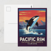 Pacific Rim National Park Orka doorbreekt het wate Briefkaart (Voorkant / Achterkant)