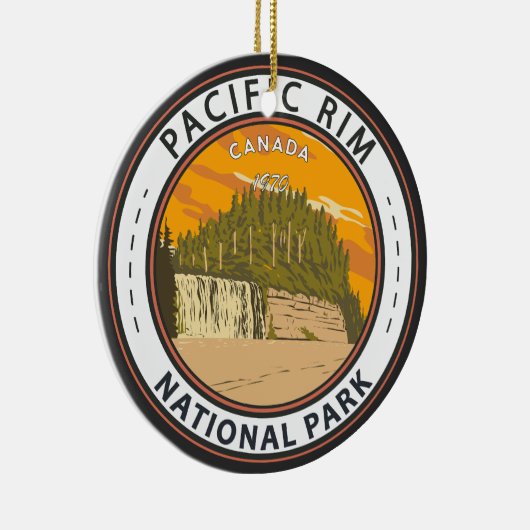 Pacific Rim National Park Reserve Canada Badge Keramisch Ornament (Rechts)