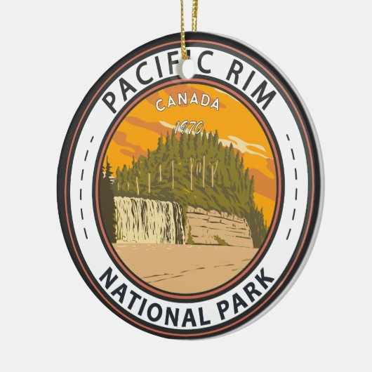 Pacific Rim National Park Reserve Canada Badge Keramisch Ornament (Links)