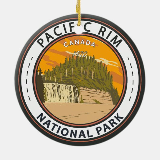 Pacific Rim National Park Reserve Canada Badge Keramisch Ornament (Achterkant)