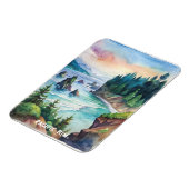 Pacific Rim National Park Waterverf Schilderen Magneet (Linkerzijde)