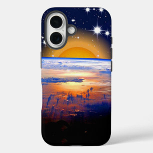 pacific, ruimte met aarde iPhone 16 hoesje