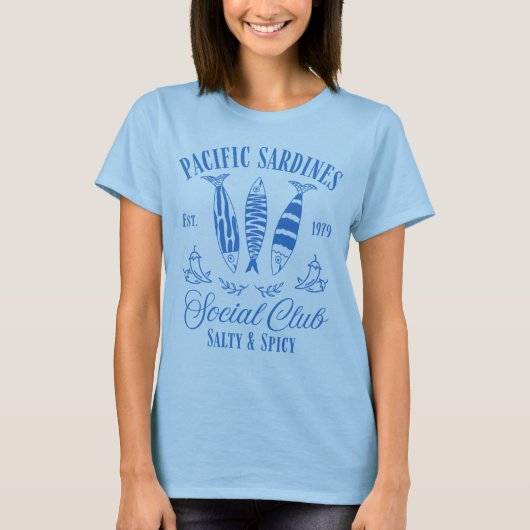 Pacific Sardines Social Club visliefhebber T-shirt (Voorkant)