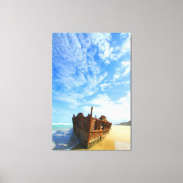 PACIFIC SCHIPBREUK 32x48 Canvas Afdruk