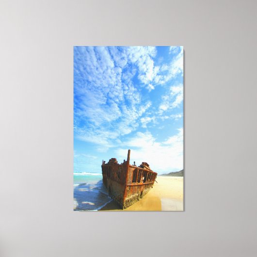 PACIFIC SCHIPBREUK 32x48 Canvas Afdruk (Voorkant)