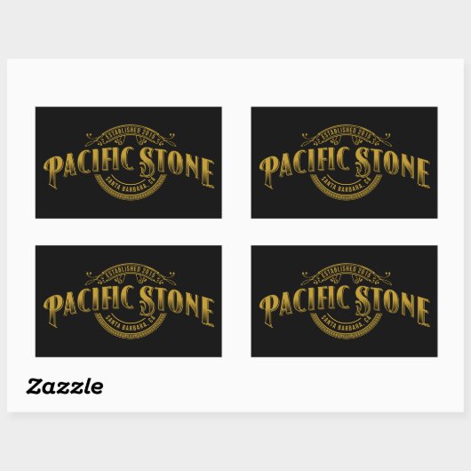 Pacific Stone Sticker Zwart (Vel)