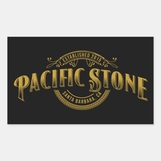 Pacific Stone Sticker Zwart (Voorkant)