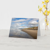 Pacific strand reflecties wenskaart kaart (Gele Bloem)