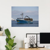 Pacific Sun, Crab Boat in de Nederlandse haven, Al Poster (Thuiskantoor)