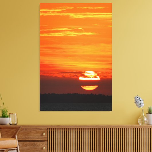 PACIFIC SUNSET 32x48 Canvas Afdruk (Insitu (Woonkamer))