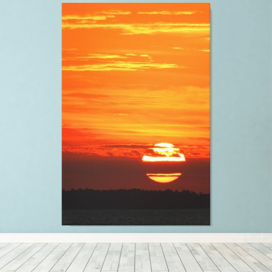 PACIFIC SUNSET 32x48 Canvas Afdruk (Insitu (Houten vloer))