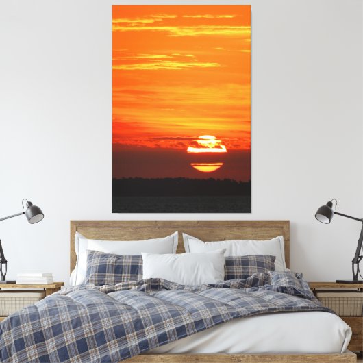 PACIFIC SUNSET 40x60 Canvas Afdruk (Insitu (Slaapkamer))