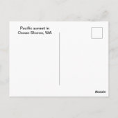 Pacific Sunset Briefkaart (Achterkant)