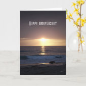 Pacific Sunset, Happy Jubileum Kaart (Gele Bloem)