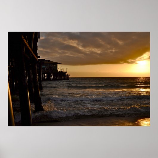 Pacific Sunset in Santa Monica Poster (Voorkant)
