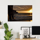 Pacific Sunset in Santa Monica Poster (Thuiskantoor)