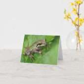 Pacific Tree Frog - Frameable Art Kaart (Gele Bloem)