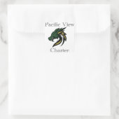 Pacific Uitzicht Charter Wit logo Vierkante Sticker (Tas)