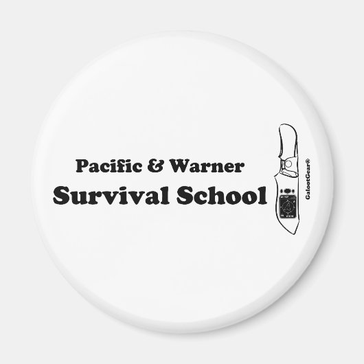 Pacific & Warner Survival School Magneet (Voorkant)