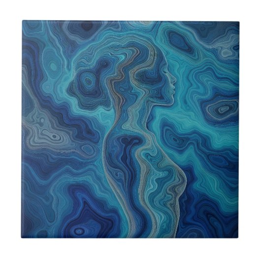 “Pacifica” – Een Oceaanportret Tegeltje (Voorkant)