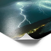 Pacifica lightning storm foto afdruk (Hoek)