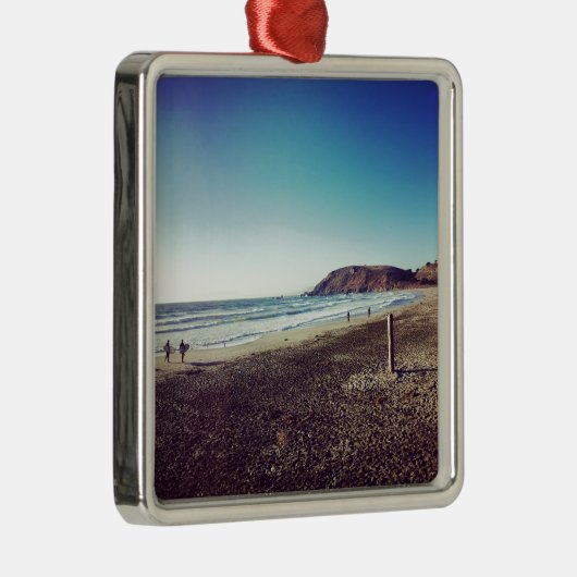 Pacifica State Beach Metalen Ornament (Rechts)