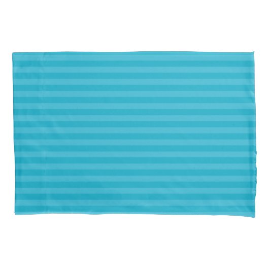 pacificblauw en vlinderblauwe strepen kussensloop (Voorkant-Links)