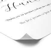 Pacifier Baby shower Game Sign Poster (Hoek)