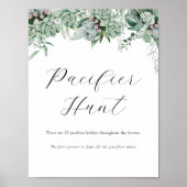 Pacifier Baby shower Game Sign Poster (Voorkant)