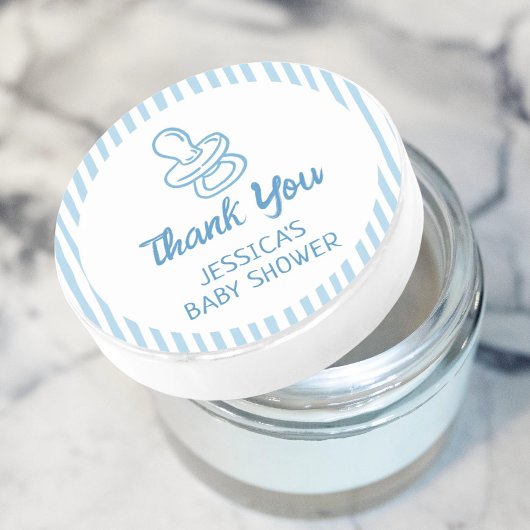 Pacifier Breakfast Boy Baby Shower Ronde Sticker