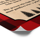 Pacifier Hunt Baby shower Game Sign Lumberjack Poster (Hoek)