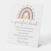 Pacifier Hunt Baby shower Reclamebord Met Voetstuk (Voorkant)