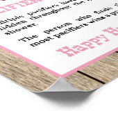 Pacifier Hunt Cowgirl Baby shower Sign. Poster (Hoek)