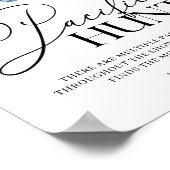 Pacifier Hunt Denim Blue Jean Baby Shower Poster (Hoek)