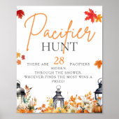 PACIFIER HUNT een beetje pompoen Baby shower spel Poster (Voorkant)