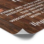 Pacifier Hunt Game AA Cowboy Baby shower Sign Poster (Hoek)