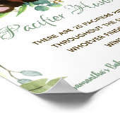 Pacifier Hunt Game Baby shower Sign Red Panda Beer Poster (Hoek)