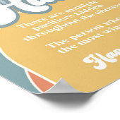 Pacifier Hunt Groovy Retro Sunshine Baby shower Poster (Hoek)