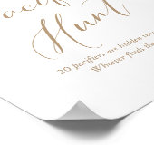 Pacifier Hunt Pink Floral Baby shower Poster (Hoek)