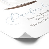 Pacifier Hunt Sign Nautical Sailboat Baby shower Poster (Hoek)