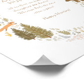 Pacifier Hunt Woodland Baby shower Sign. Poster (Hoek)