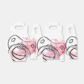 Pacifier Roze en White Favor Bag Bedankdoosjes (Uitgevouwen)