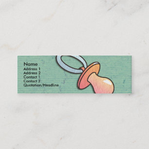 Pacifier Skinny Profile Cards Mini Visitekaartje