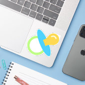 pacifier sticker (Laptop met iPhone)