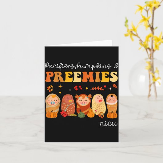 Pacifiers Pumpkins &amp; Preemies Neonatal Nicu Nu Kaart (Gele Bloem)