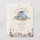 Pacifiers + Pumpkins Herfst Autumn Boy Baby shower Kaart (Voorkant)