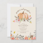 Pacifiers + Pumpkins Herfst Autumn Girl Baby showe Kaart (Voorkant)